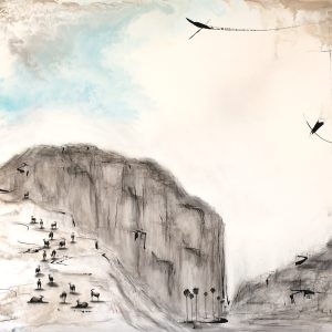 Serie Espacios V, acrílico sobre lienzo. 65X75cm