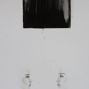 Serie De Angeles 4, tinta china sobre papel, 40x30cm