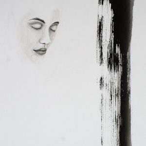 Serie De Angeles 5, tinta china sobre papel, 40x30cm