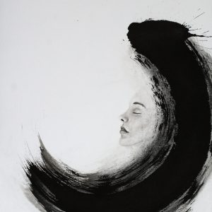 Serie De Angeles 6, tinta china sobre papel, 40x30cm