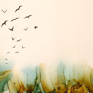 Serie Aires de Isla 7, mixta sobre papel yupo. 70X105cm