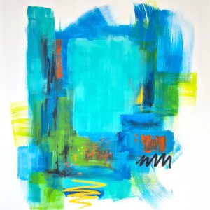 Serie Jugando a existir2, mixta sobre lienzo, 100x90cm