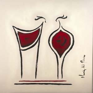 Cabras I, acrílico sobre lienzo. 65X65cm